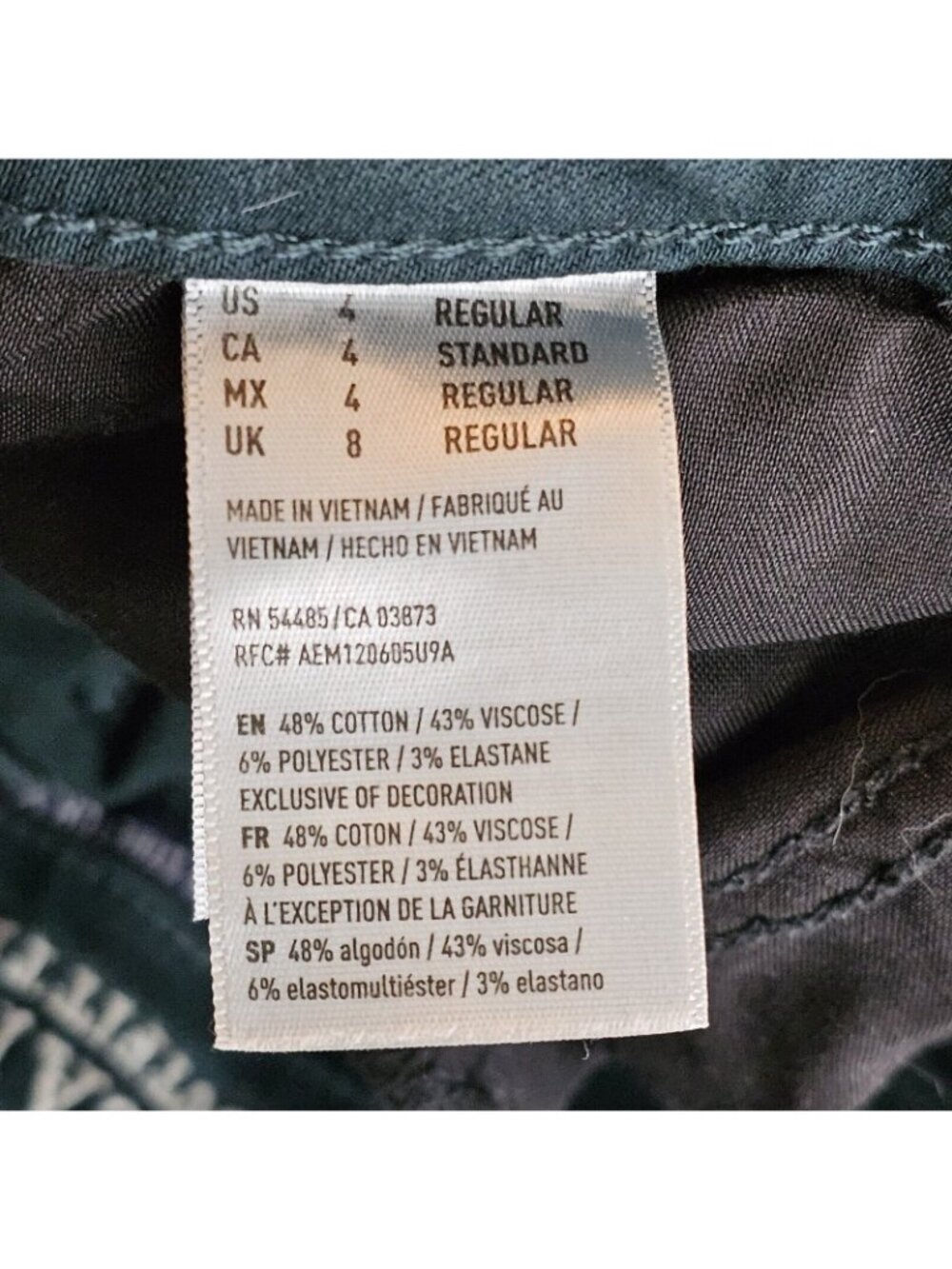 American Eagle Jegging Jeans Womens Size 4 Green Ne(x)t Level Stretch Hi Rise - Picture 7 of 12